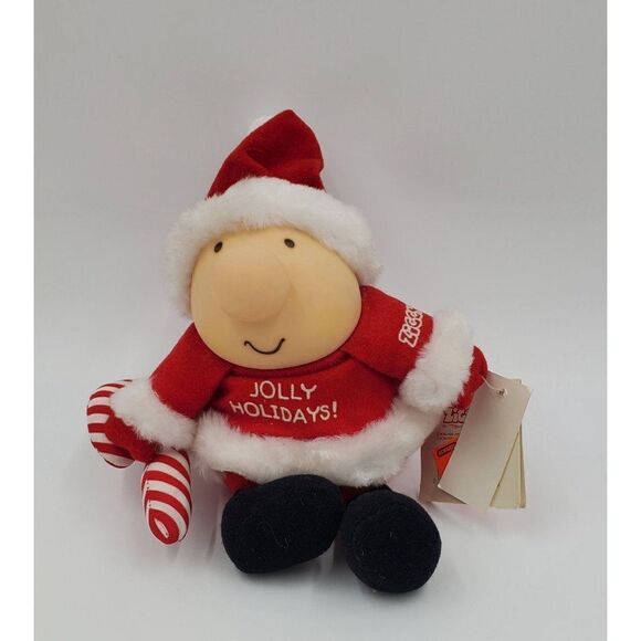 Vintage Ziggy Doll Jolly Holidays Santa's Helpers Plush Plastic Face Tag 1989 - Picture 1 of 6